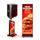 Factory Custom Two-Fold LED Poster Display Up and Down Folding GOB LED Advertising Screen