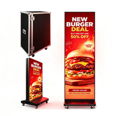 Factory Custom Two-Fold LED Poster Display Up and Down Folding GOB LED Advertising Screen