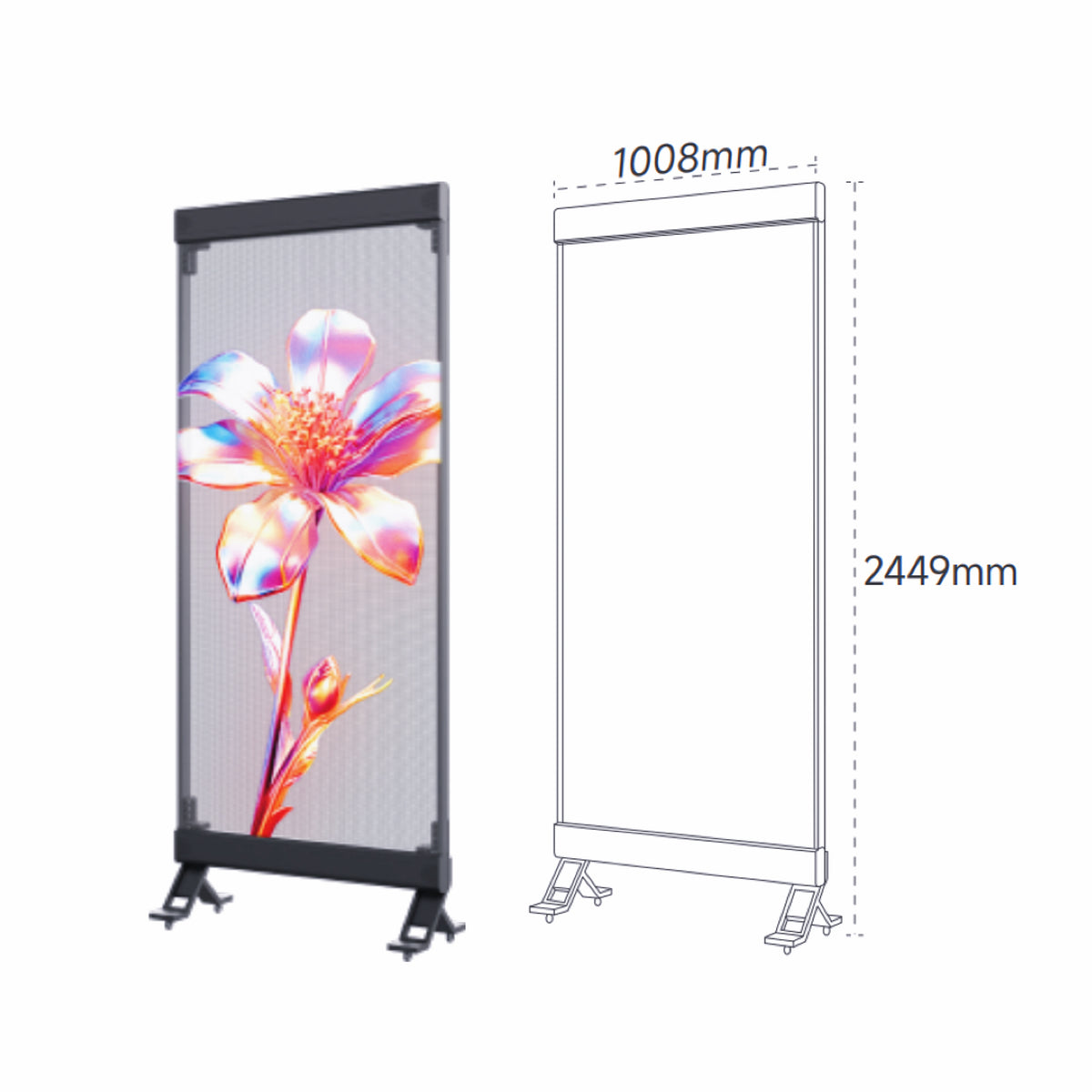 P3.9 Transparent Holographic LED Display Flexible All-in-One Advertising Screen
