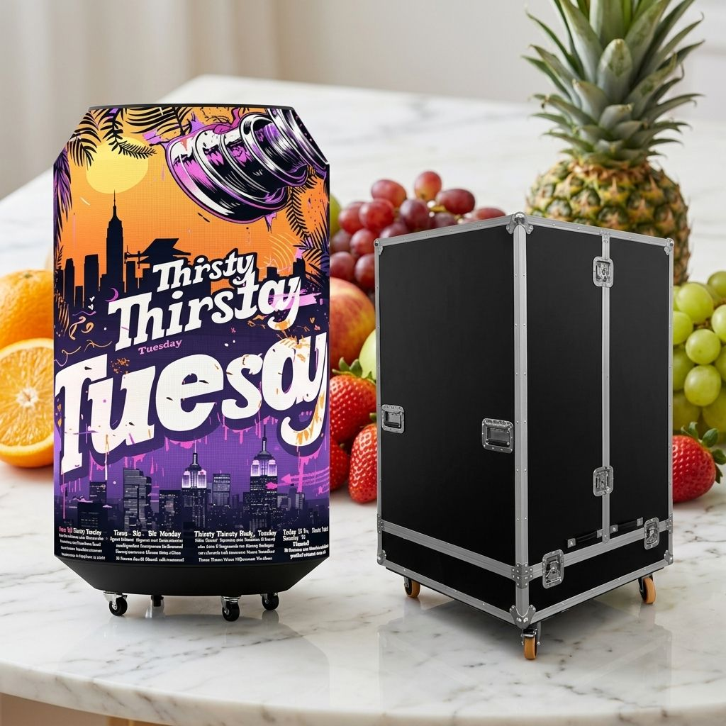 Customized Size Special Bottle Can Shape LED Display Flexible LED Screen Digital Signage Beverage Can Shape LED Display