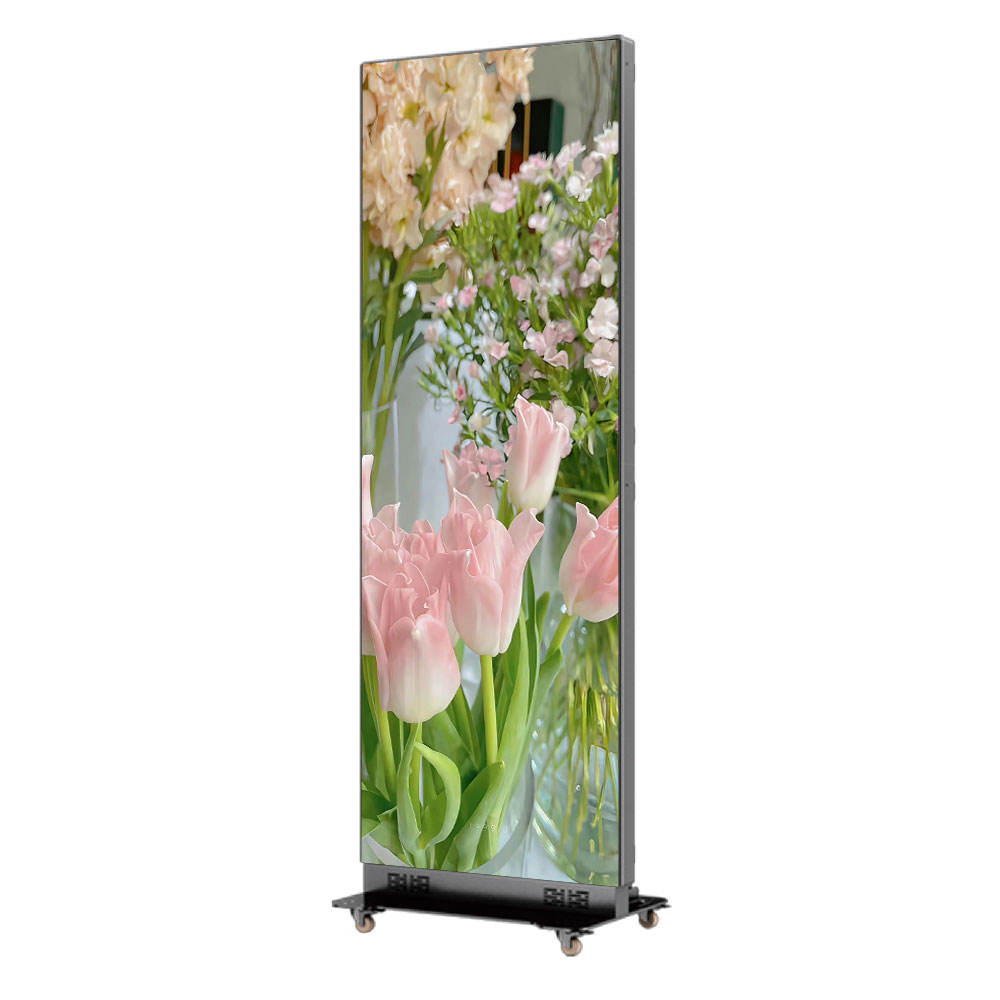 P2.5 Indoor LED Poster Display with Wheels | Freestanding Digital Advertising Screen